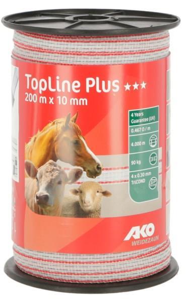 Trak TopLine Plus 10mm bel/rdeč, 200m