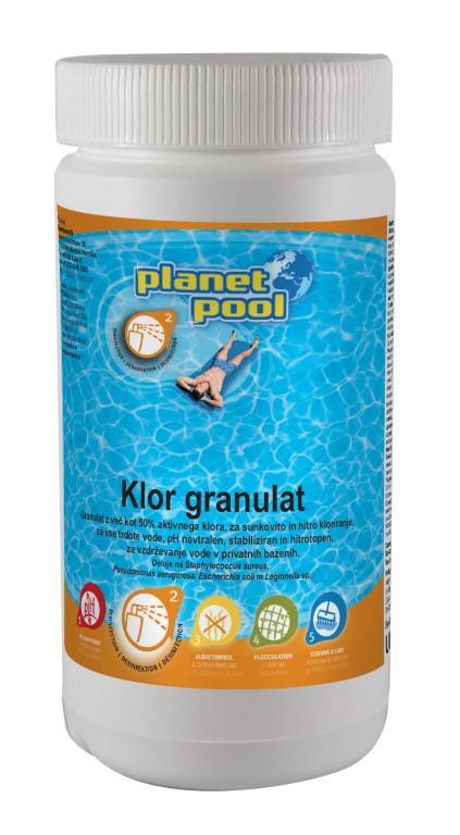 Klor granulat hitrotopen, 1 kg