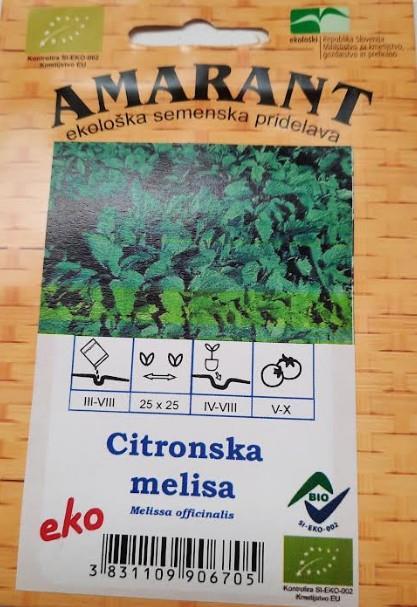 Citronska melisa EKO