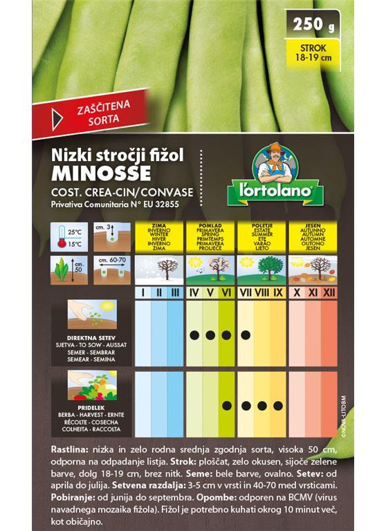 Nizek stročji fižol Minosse 250g