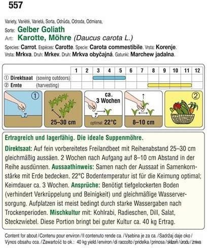 Korenje "Gelber Goliath"