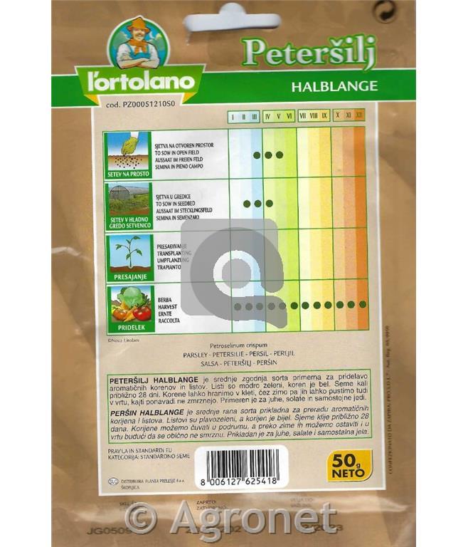 Peteršil korenast Halblange, 50g