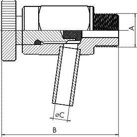 Inox degustacijska pipa 3/8 L 55