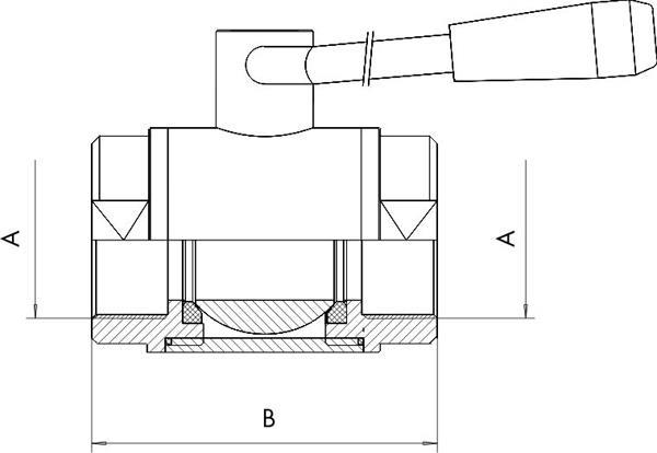 Inox kroglični ventil 4/4